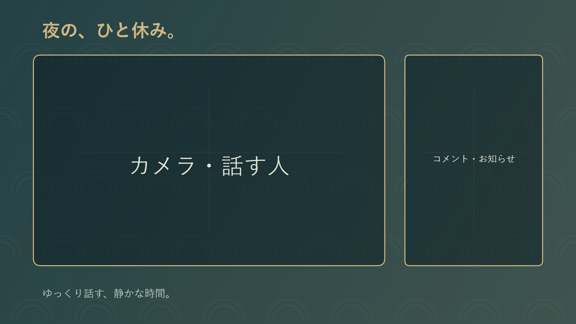 配信画面の配置下書きの作成見本